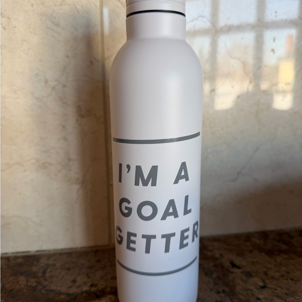 White Motivational Water Bottle
